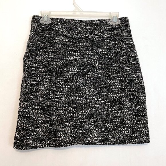 ANN TAYLOR LOFT Petites Boucle Pocket Drawstring Skirt Black White PETITE Small - Picture 12 of 14
